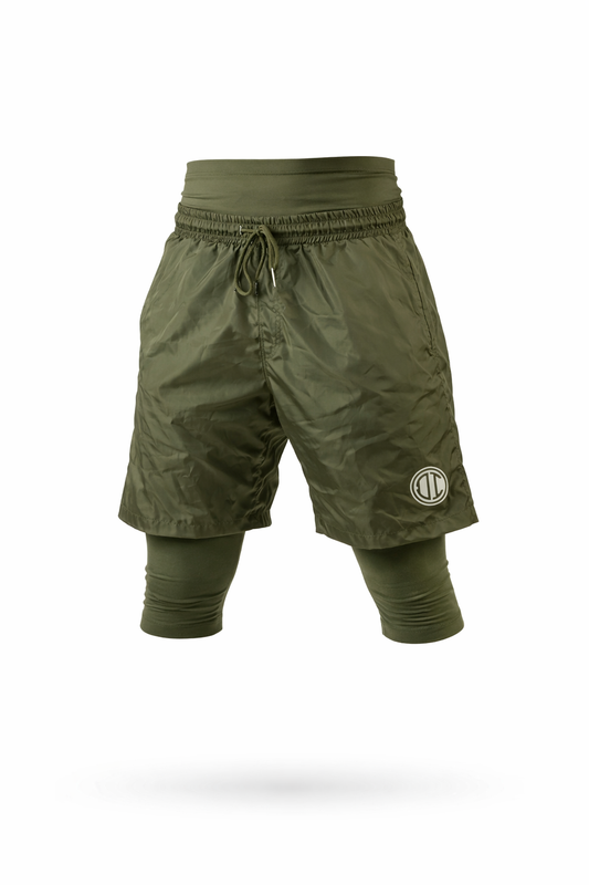 Awrah Cover Shorts - Olive Green