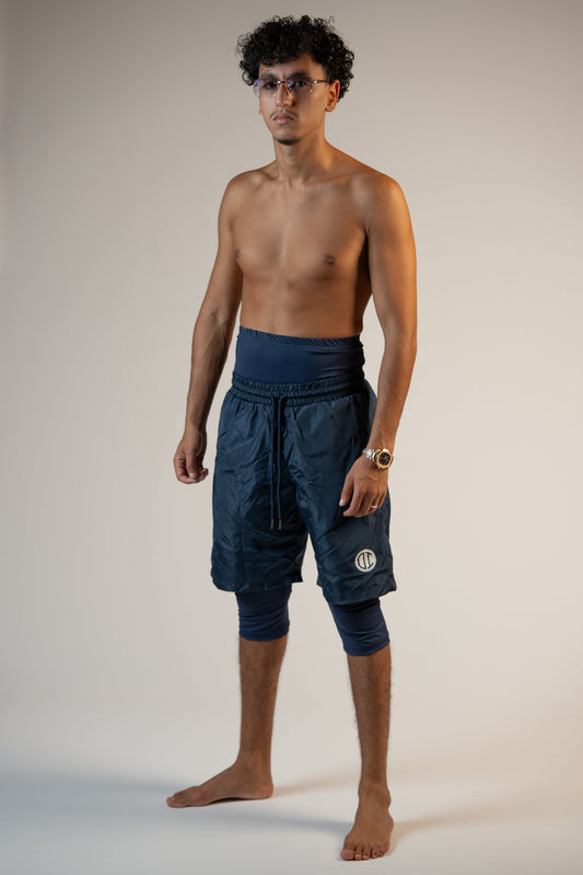 Awrah Cover Shorts - Navy Blue