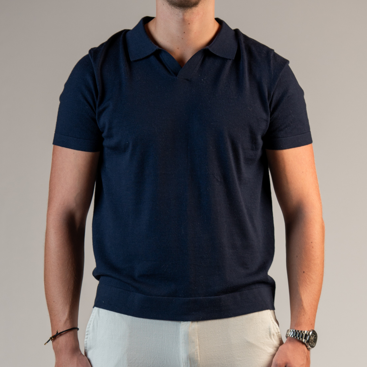 Merino Wool Knitted Polo